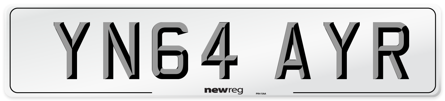 YN64 AYR Number Plate from New Reg